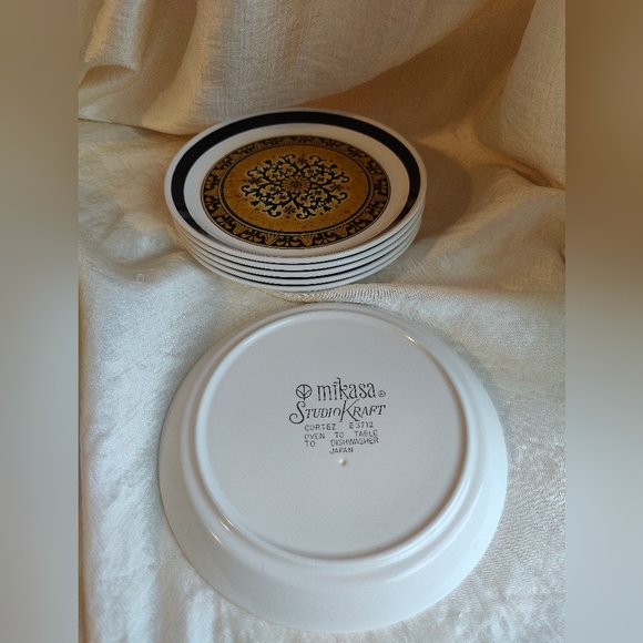 Vintage Mikasa Studio Kraft Cortez Salad Dessert Plates Japan - Set of Six - Picture 3 of 3